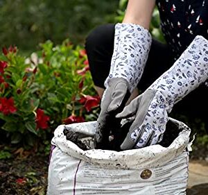 KAYGO Garden gloves women, KG129LG, For Every Beautiful Women and Her Lovely long gardening gloves(Large_Long Forearm)