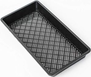 1020 mesh bottom trays 5 pack – heavy duty microgreens growing trays – plastic plant trays for indoors seed starting – propagation tray for microgreens & wheatgrass sprouting