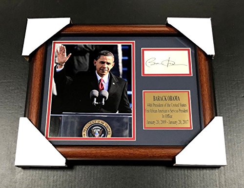 BARACK OBAMA Autographed Facsimile Reprint Framed 8x10 Photo 44TH PRESIDENT USA