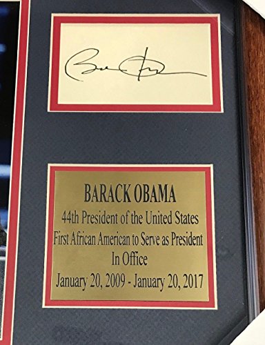 BARACK OBAMA Autographed Facsimile Reprint Framed 8x10 Photo 44TH PRESIDENT USA