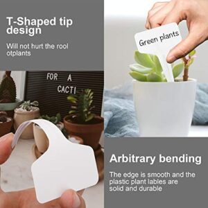 100 Pcs Garden Plant Labels for seedlings T-Type Plant Tags Outdoor Garden Sign Reusable Waterproof Plant Marker for Nursery Flowers Potted for Outdoor Indoor Potted Plants with Permanent Marking Pen