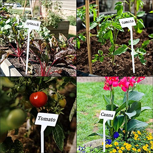 Outdoor Tall Plant Labels,40Pcs Plastic Plant Labels Large Waterproof Plastic Plant T-Type Tags Nursery Garden Markers for Vegetables Herb Flower Greenhouse(11.8inch Long)