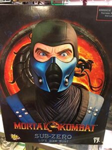 sub zero sideshow life size bust by pcs collectibles mortal kombat signed by jerry malcaluso w/box pop culture shock le ap/100