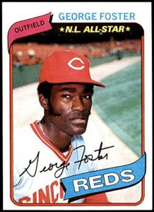 1980 topps # 400 george foster cincinnati reds (baseball card) nm reds