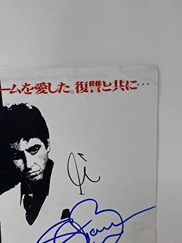 Al Pacino & Steven Bauer Signed Scarface Japanese Movie Poster 12x18 Beckett COA