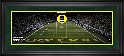 Oregon Ducks Framed 10" x 30" Autzen Stadium Panoramic Photograph - College Team Plaques and Collages