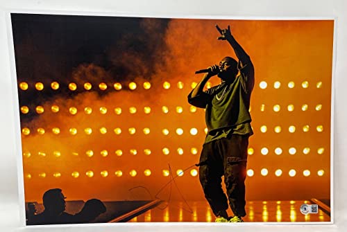 Kanye West Ye Signed Autograph 12x18 Photo Poster Graduation Rapper Beckett COA