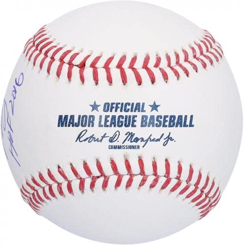 Mike Piazza New York Mets Autographed Hall of Fame Logo Baseball with HOF 16 Inscription - Autographed Baseballs