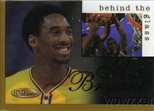 1996/97 inkcredible #bg15 behind the glass gold kobe bryant rookie card mint condition! rare rookie card that was never issued! los angeles lakers future hall of famer! shipped in ultra pro top loader