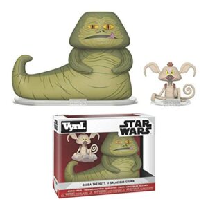 new sealed funko vynl jabba the hut + salacious crumb bobblehead figure box set