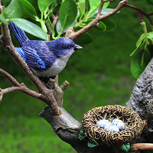 HONEYSHOW Fairy Garden Accessories,Bird Ornaments for Fairy Garden Hand Painted DIY Miniature Garden Decor for Patio, Lawn, Micro Landscape, Yard Bonsai Decals and for Home Decoration