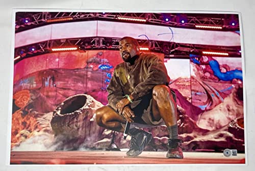 Kanye West Ye Signed Autograph 12x18 Photo Poster Graduation Rapper Beckett COA