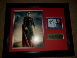 henry cavill superman autographed custom made card autograph framed 8×10 photo