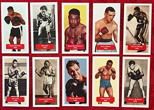 ROCKY MARCIANO, Louis Liston, Patterson Rare 10 Card UK Set - Mint