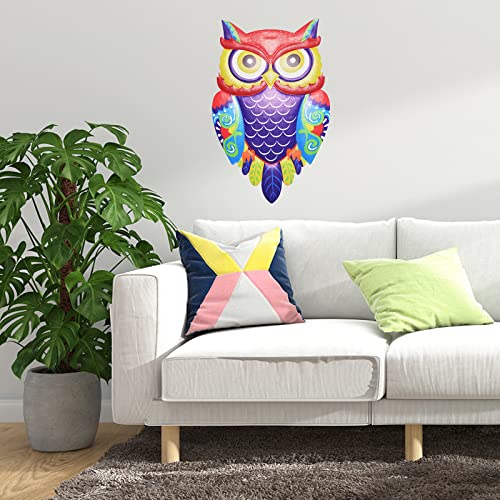 Cruis Cuka Metal Owl Wall Decor for Outside Garden Decoration Yard Art Outdoor Patio Fence Lawn Ornament 13.8 x 8.3 x 0.4 Inch