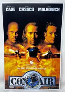 nicolas cage signed autographed con air movie poster 12×18 nic beckett coa