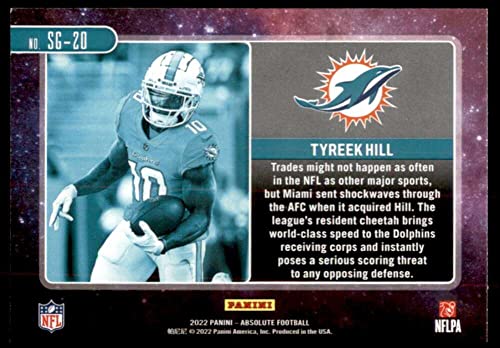 2022 Panini Absolute Star Gazing #20 Tyreek Hill NM-MT Miami Dolphins Football Trading Card NFL