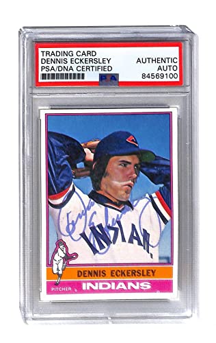 Dennis Eckersley Signed 1976 Topps #98 Autographed Cleveland PSA/DNA *9100