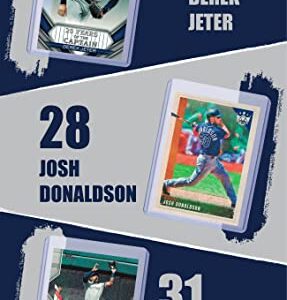 New York Yankees Baseball Cards: Aaron Judge, D.j. Lemahieu, Gleyber Torres, Anthony Rizzo, Derek Jeter, Josh Donaldson, Aaron Hicks ASSORTED Trading Card and Wristbands Bundle