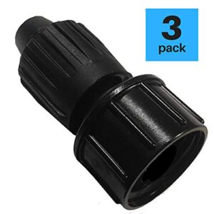 Habitech 3-Pack 1/2 Inch Drip Irrigation Tubing to Faucet/Garden Hose Adapter - Reusable Connector Fittings for Most Rain Bird, Orbit, Dig, Toro 1/2 or 5/8 Tubing x 3/4" FHT