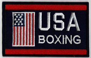 boxing team usa embroidered iron-on patch size 4″ x 2 1/2″. usa olympics