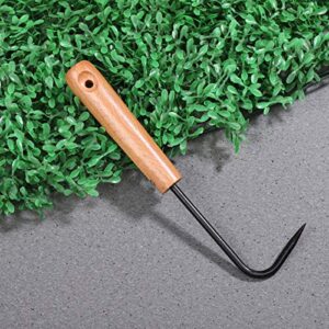 YARNOW Handle Weeder Garden Weeding Tool for Home Outdoor Garden Digging Cultivator Weed Remover Tool Gardening Gift Single-Claw Hook (Black)