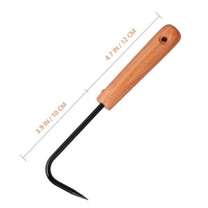 YARNOW Handle Weeder Garden Weeding Tool for Home Outdoor Garden Digging Cultivator Weed Remover Tool Gardening Gift Single-Claw Hook (Black)