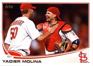 2013 topps #4 yadier molina cardinals mlb baseball card nm-mt