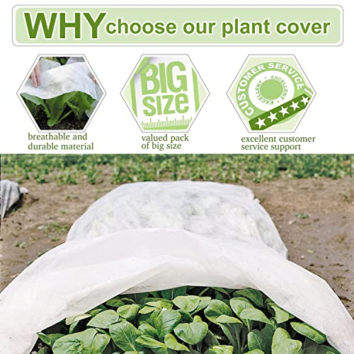 Plant Covers Freeze Protection 10x30ft Floating Row Cover 0.9oz/yd² Plant Covers for Winter Garden Fabric for Cold Sun Protection