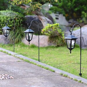 BESPORTBLE 24Inch Shepherd Hooks 3 Pack Garden Stakes Shepherds Hook for Garden Decor, Plant Hanger, Lantern Hook, Solar Light Hanging