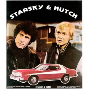 paul michael glaser 8×10 photo starsky and hutch david soul with the car