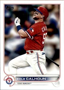 2022 topps #605 kole calhoun nm-mt texas rangers baseball