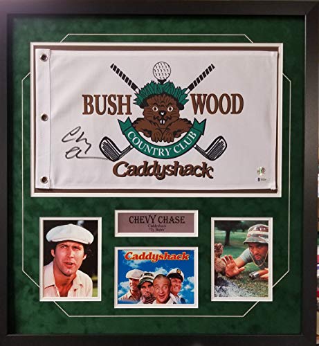 Chevy Chase Ty Wood CADDY SHACK Signed Autograph Custom Framed Photo Suede Matting Chase Hologram & Beckett Certified