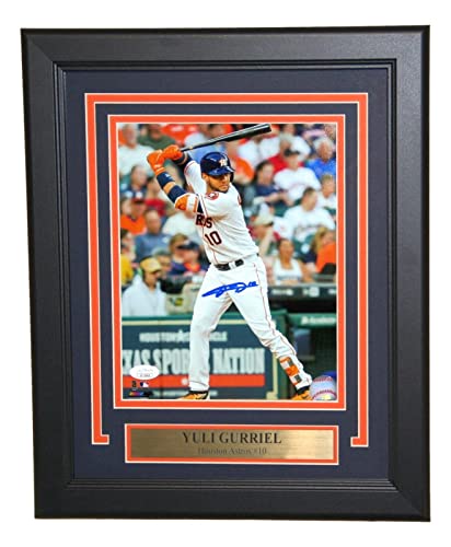 Yulieski Yuli Gurriel Autographed 8x10 Photo Framed Houston Astros JSA