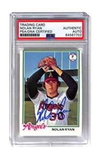 nolan ryan signed 1978 topps #400 autographed angels psa/dna *7702