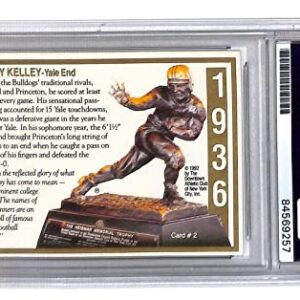 Larry Kelley Signed 1992 Heisman Collection Card #2 Autographed Yale PSA/DNA