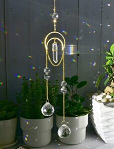 2pieces brighter home suncatcher crystal prism hanging ornament rainbow maker perfect decoration for home garden car wedding party gift christmas day