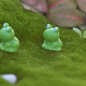 Exasinine 20 Pcs Resin Mini Frogs Green Frog Miniature Figurines Fairy Garden Miniature Moss Landscape DIY Terrarium Crafts Ornament Accessories for Home Décor