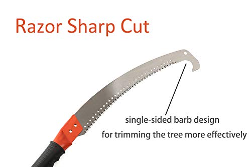 HOSKO 10FT Pole Saw for Tree Trimming, Long Extension Pruning Saw, Blade Tree Trimmer Pole, Manual Pole Cutter for, Yard Garden and Patios Trees Branches Cutting