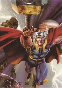 1994 flair marvel universe powerblast #13 thor official entertainment trading card in raw (ex-mt or better) condition