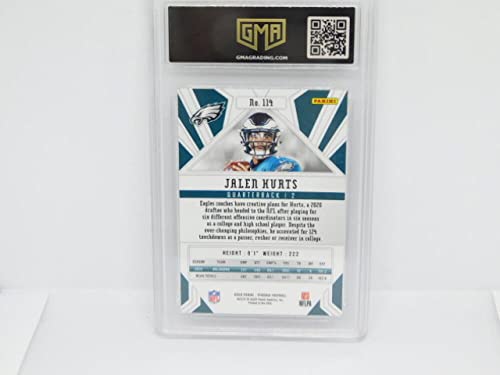 2020 Phoenix Football Fire Burst Prizm #114 Jalen Hurts RC Rookie Philadelphia Eagles MINT GMA 9 Official NFL Trading Card by Panini America (Serial Number May Vary)