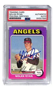 nolan ryan signed 1975 topps #500 autographed angels psa/dna