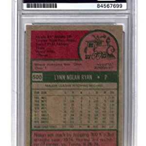 Nolan Ryan Signed 1975 Topps #500 Autographed Angels PSA/DNA