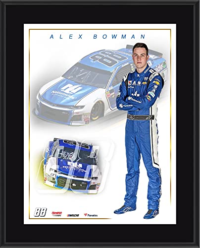 Alex Bowman 10.5" X 13" 2018 Nationwide Sublimated Driver Plaque - NASCAR Driver Plaques and Collages