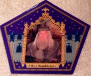 authentic wizarding world of harry potter chocolate frog card – albus dumbledore universal studios