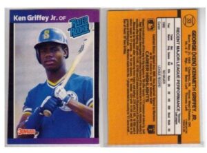 ken griffey jr 1989 donruss rookie baseball card