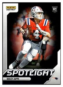 bailey zappe rc 2022 panini instant spotlight rookie /603#bw39 nm+-mt+ nfl football patriots