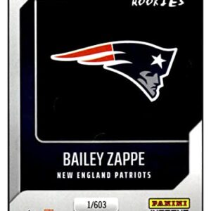 BAILEY ZAPPE RC 2022 Panini Instant Spotlight ROOKIE /603#BW39 NM+-MT+ NFL Football Patriots