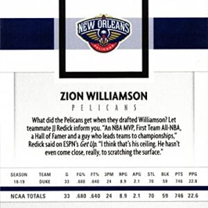 2019-20 Panini Chronicles Basketball #120 Zion Williamson Rookie Card