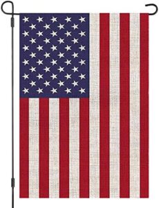 american garden flag usa independent day 4th of july celebrate burlap double sided outdoor yard decorations 12.5 x 18 inch